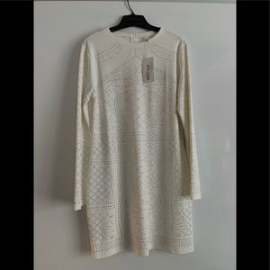 Off white sparkle studded dress